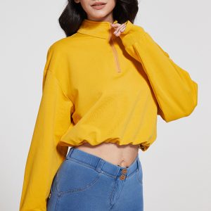 Standing leader fitness sports sweater female long -sleeved yoga clothing top T -shirt T -shirt