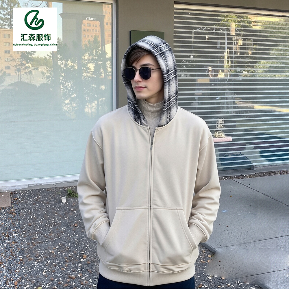 Custom Men's Hoodie 2027 Spring and Autumn Trendy Zip-up Jacket